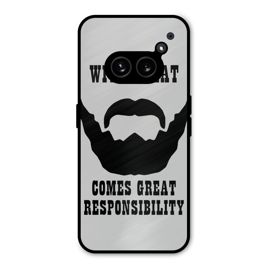 Great Beard Great Responsibility Metal Back Case for Nothing Phone 2a Plus