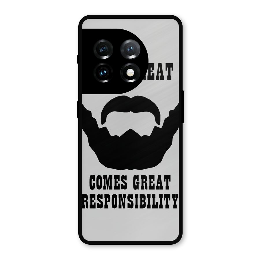 Great Beard Great Responsibility Metal Back Case for OnePlus 11