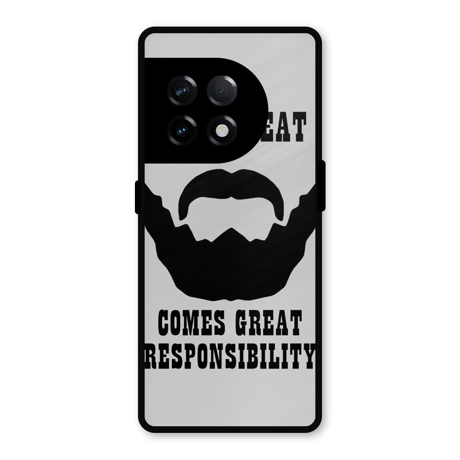 Great Beard Great Responsibility Metal Back Case for OnePlus 11R