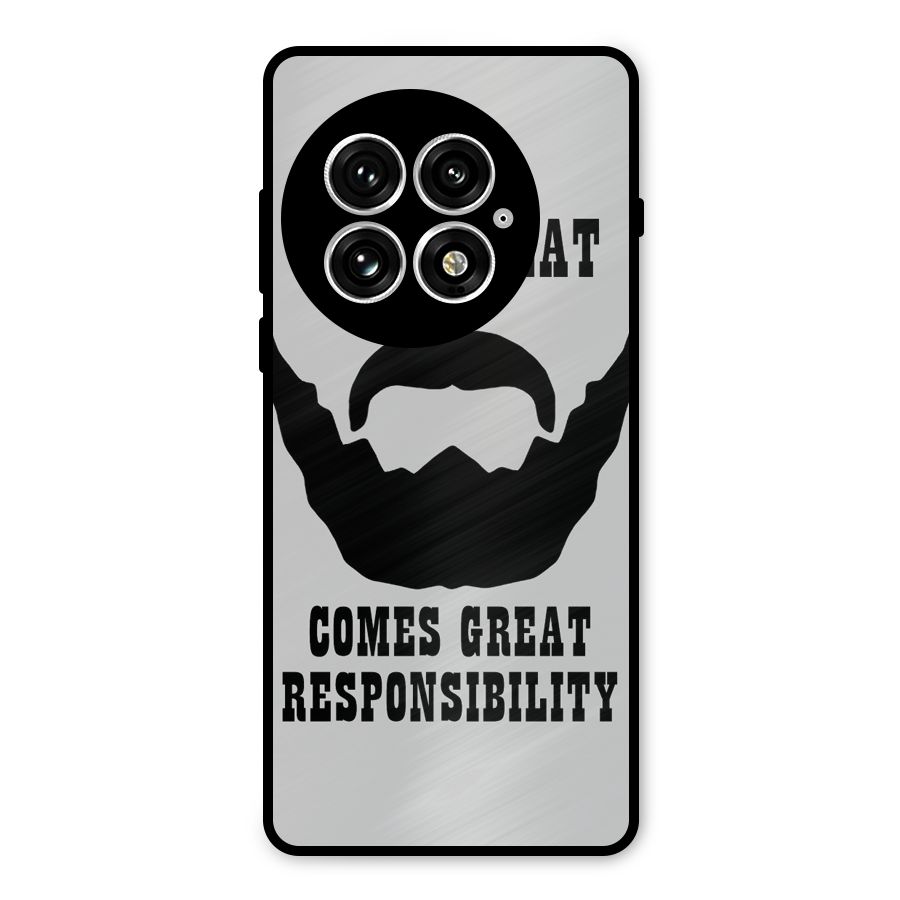 Great Beard Great Responsibility Metal Back Case for OnePlus 13