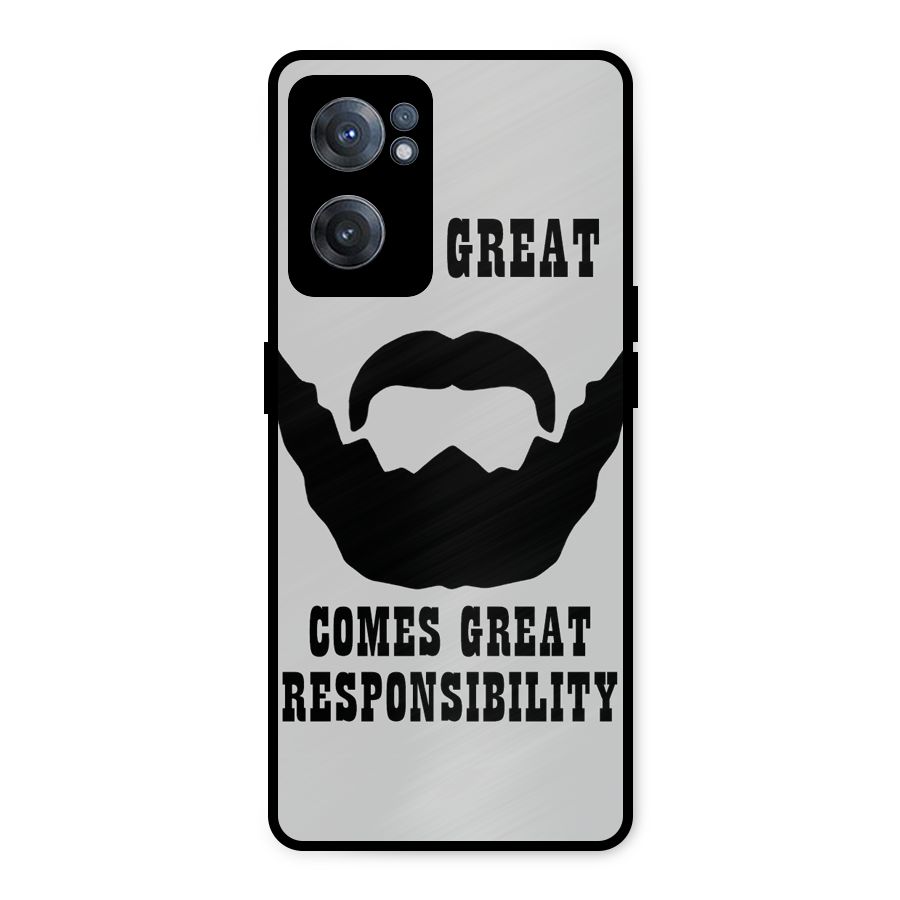 Great Beard Great Responsibility Metal Back Case for OnePlus Nord CE 2 5G