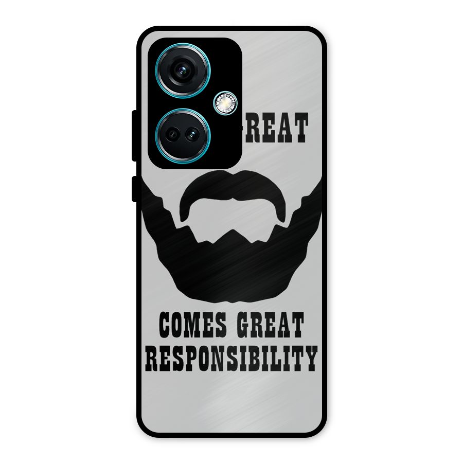 Great Beard Great Responsibility Metal Back Case for OnePlus Nord CE 3 5G