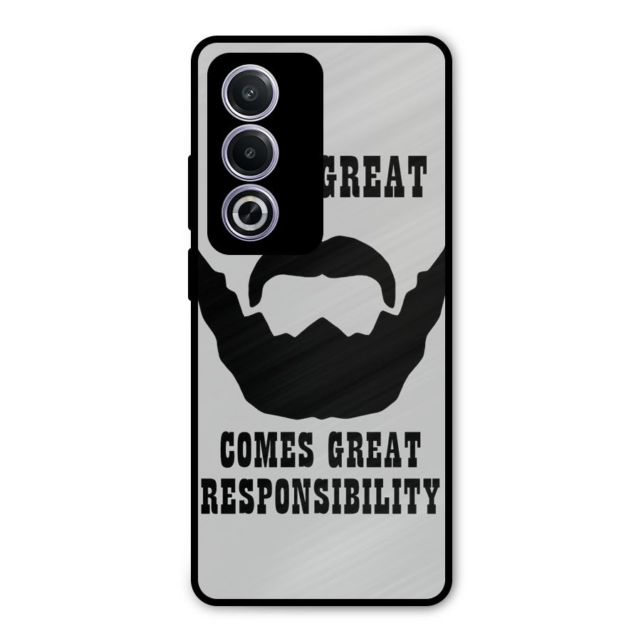 Great Beard Great Responsibility Metal Back Case for Oppo A3 Pro