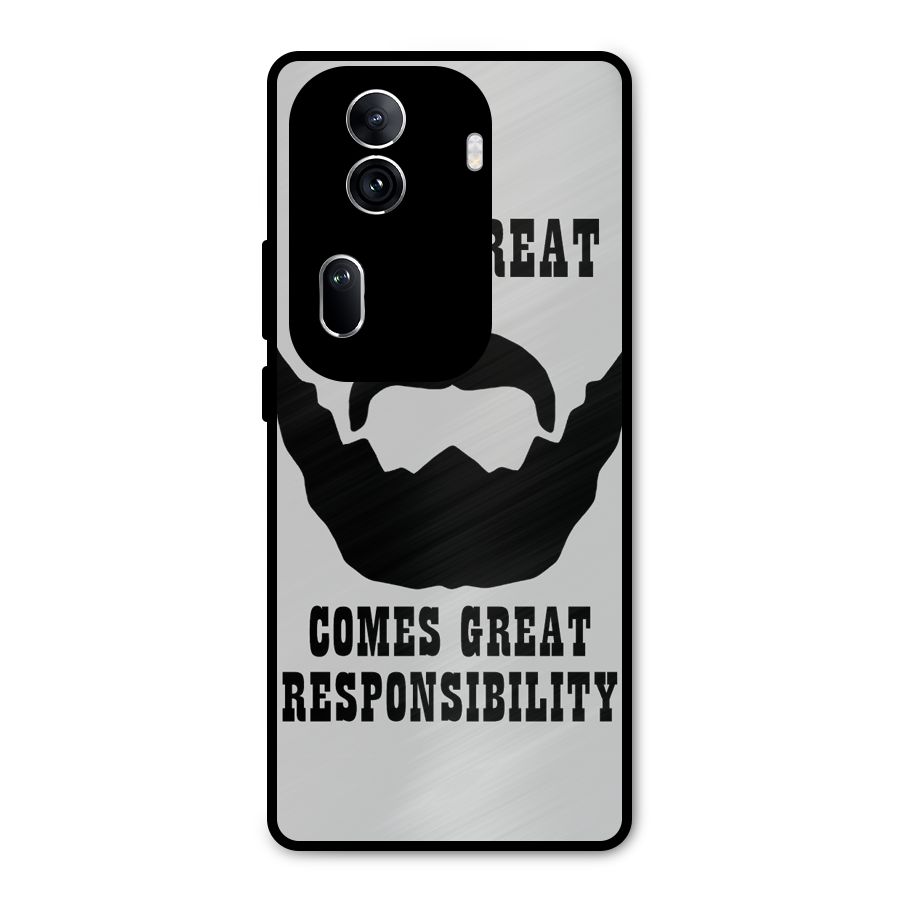 Great Beard Great Responsibility Metal Back Case for Oppo Reno11 Pro 5G