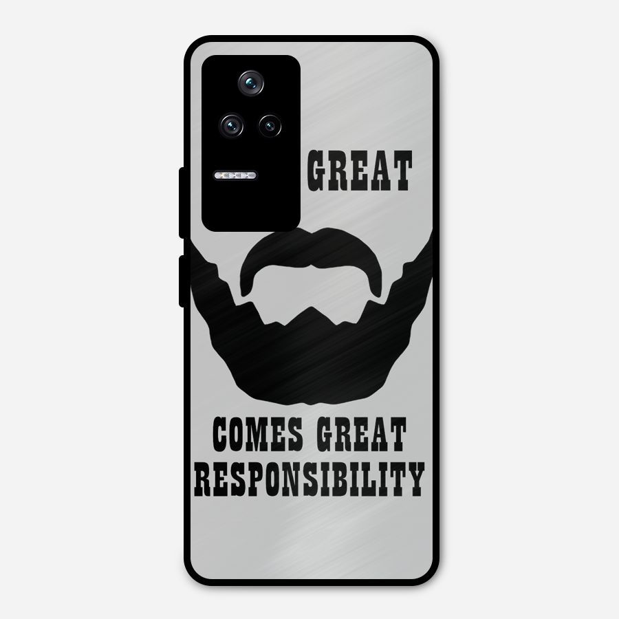 Great Beard Great Responsibility Metal Back Case for Poco F4 5G