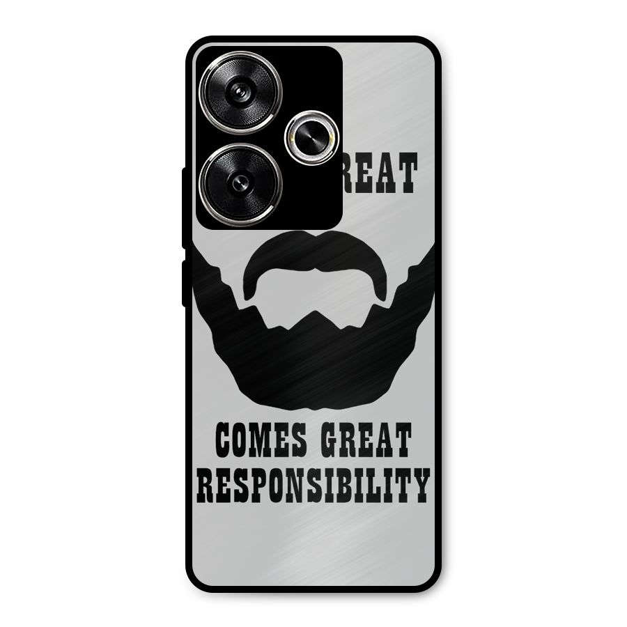 Great Beard Great Responsibility Metal Back Case for Poco F6