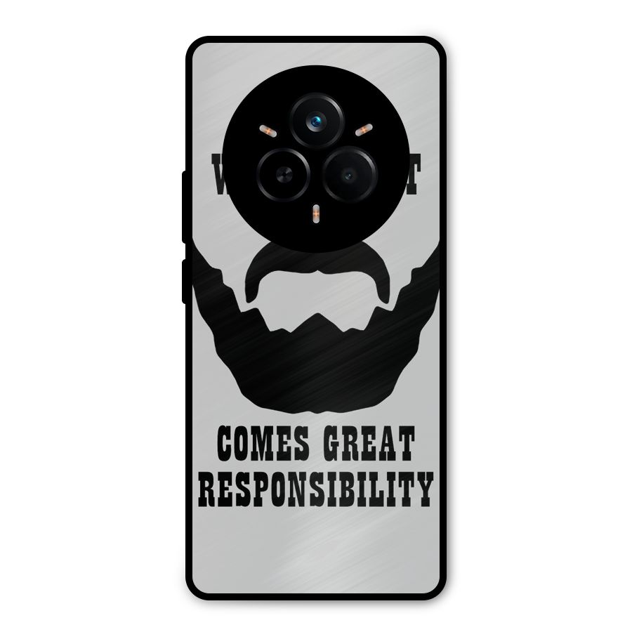 Great Beard Great Responsibility Metal Back Case for Realme 14 Pro