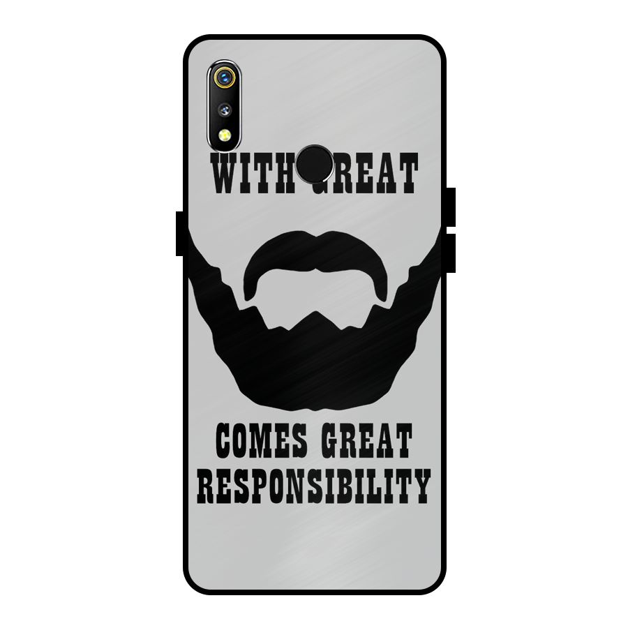 Great Beard Great Responsibility Metal Back Case for Realme 3i