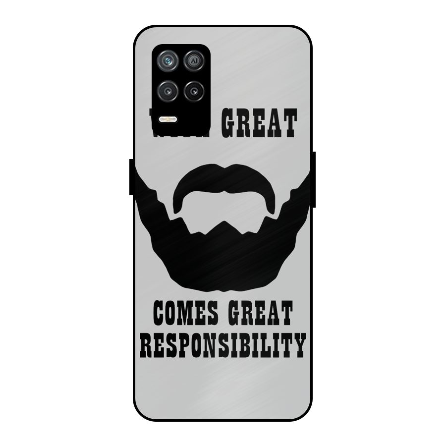 Great Beard Great Responsibility Metal Back Case for Realme 8 5G