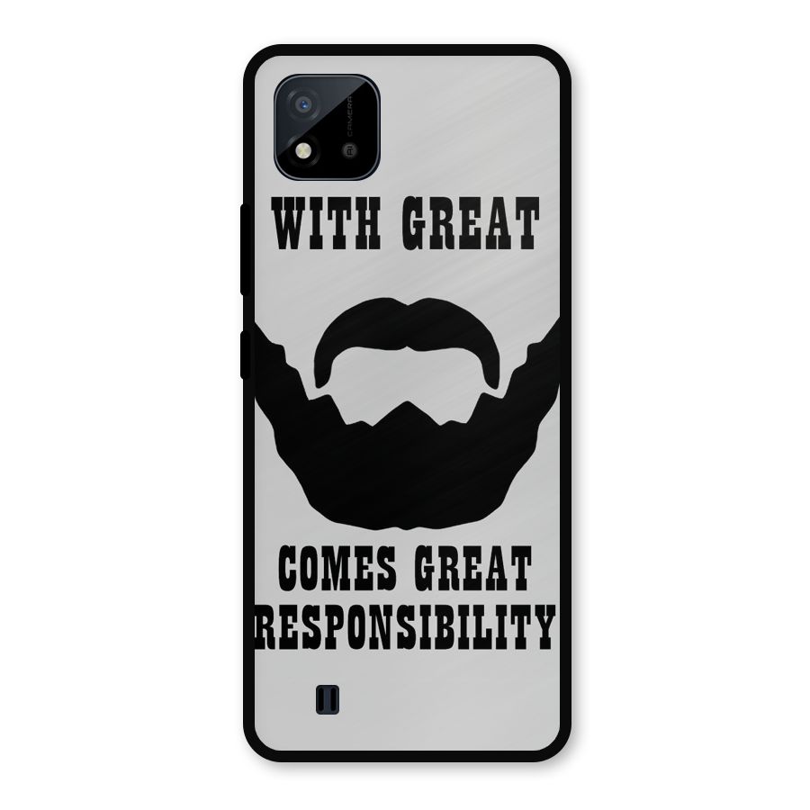 Great Beard Great Responsibility Metal Back Case for Realme C11 2021