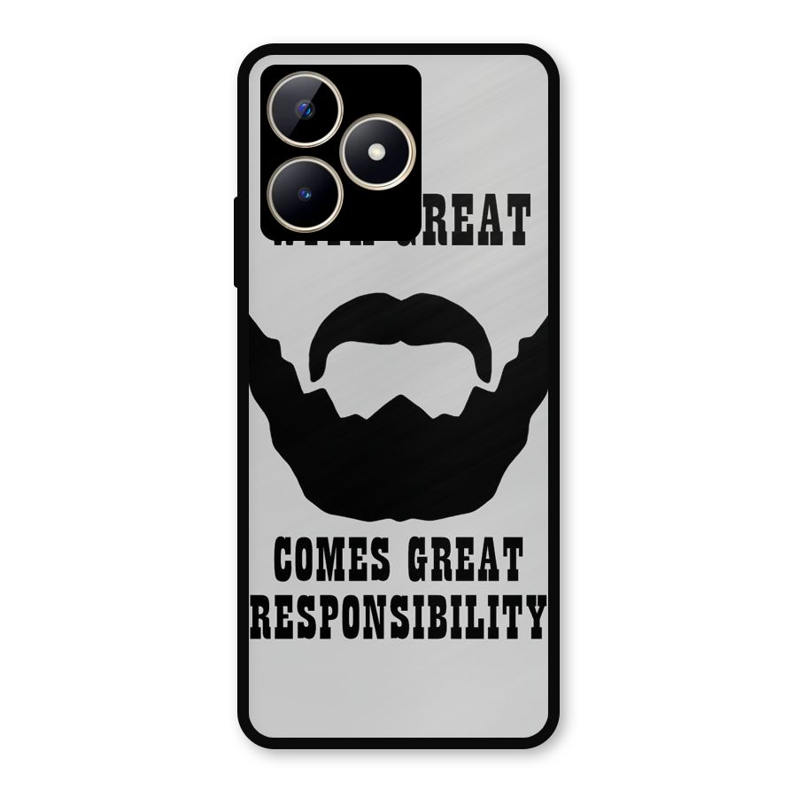 Great Beard Great Responsibility Metal Back Case for Realme C53