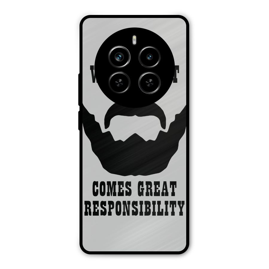 Great Beard Great Responsibility Metal Back Case for Realme P1 Pro