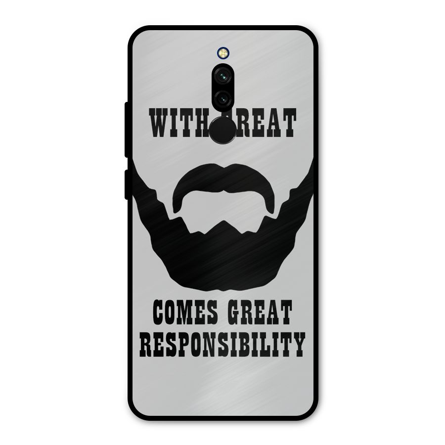 Great Beard Great Responsibility Metal Back Case for Redmi 8