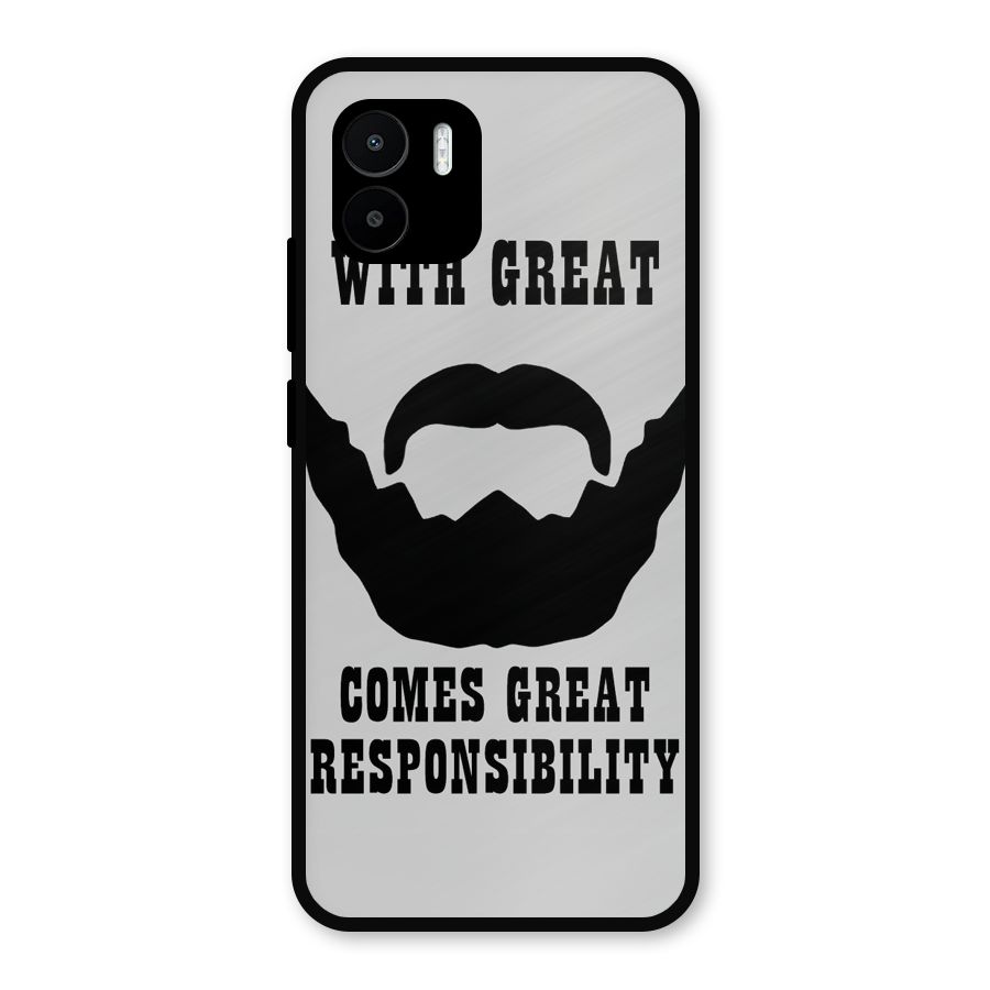 Great Beard Great Responsibility Metal Back Case for Redmi A2