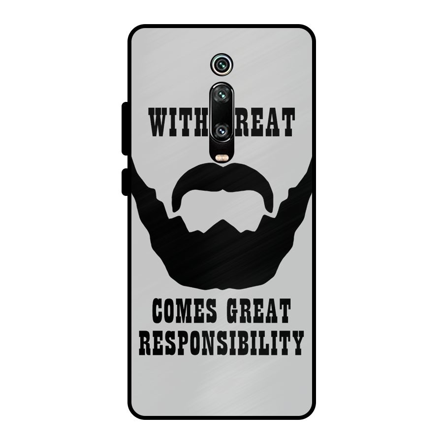 Great Beard Great Responsibility Metal Back Case for Redmi K20