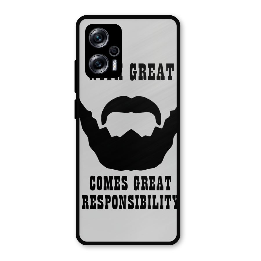 Great Beard Great Responsibility Metal Back Case for Redmi K50i