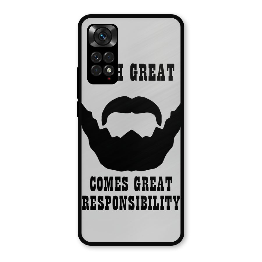 Great Beard Great Responsibility Metal Back Case for Redmi Note 11