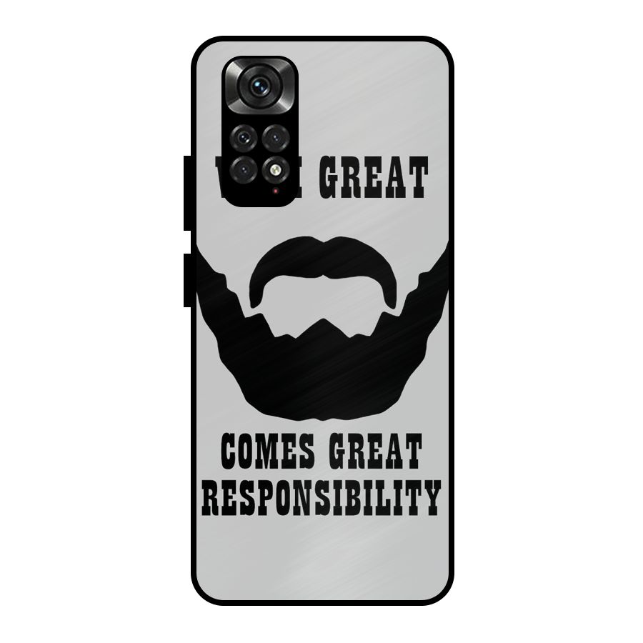 Great Beard Great Responsibility Metal Back Case for Redmi Note 11 Pro Plus 5G
