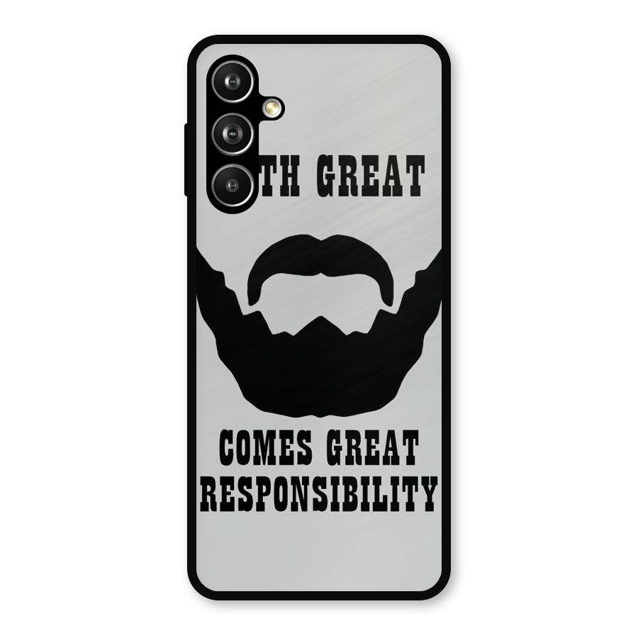 Great Beard Great Responsibility Metal Back Case for Samsung Galaxy M54