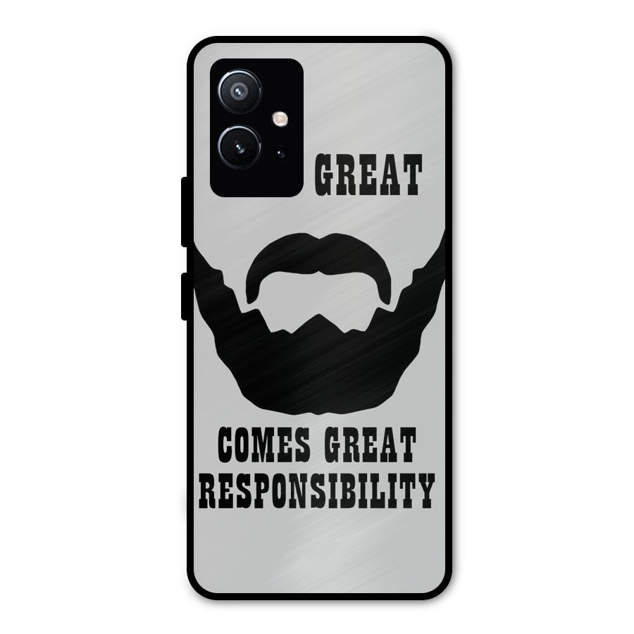 Great Beard Great Responsibility Metal Back Case for Vivo T1 5G