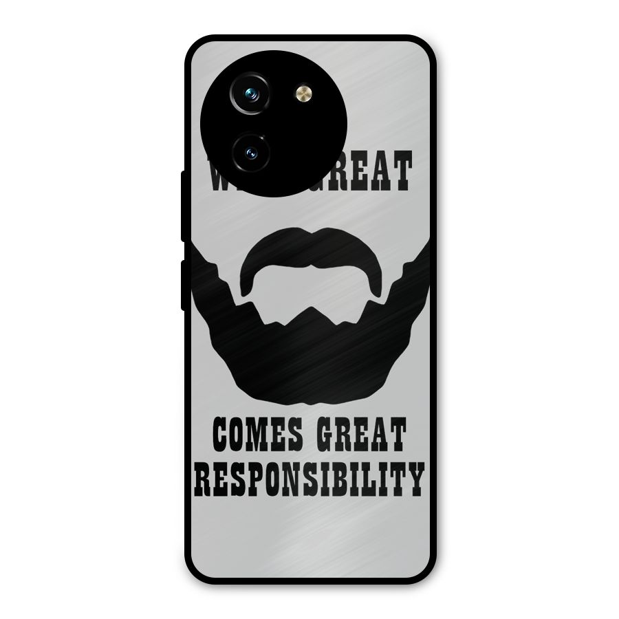 Great Beard Great Responsibility Metal Back Case for Vivo T3x