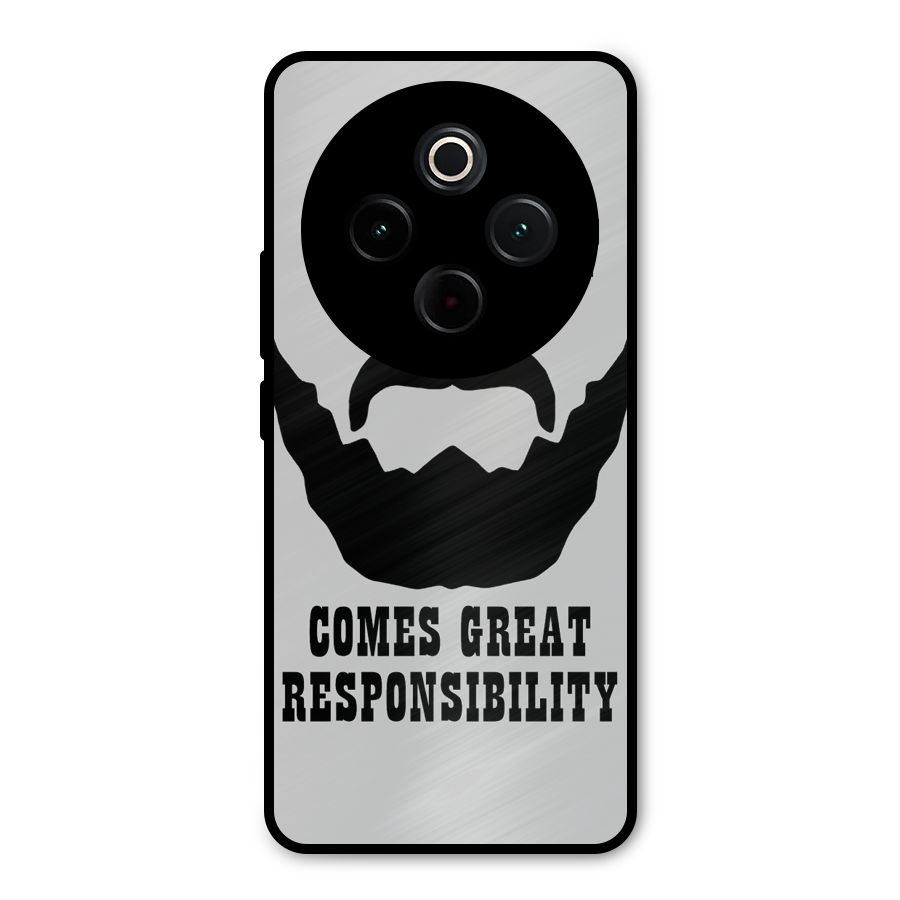 Great Beard Great Responsibility Metal Back Case for Vivo T4
