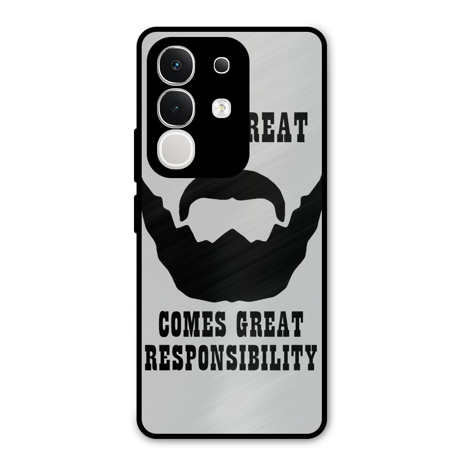 Great Beard Great Responsibility Metal Back Case for Vivo T4x