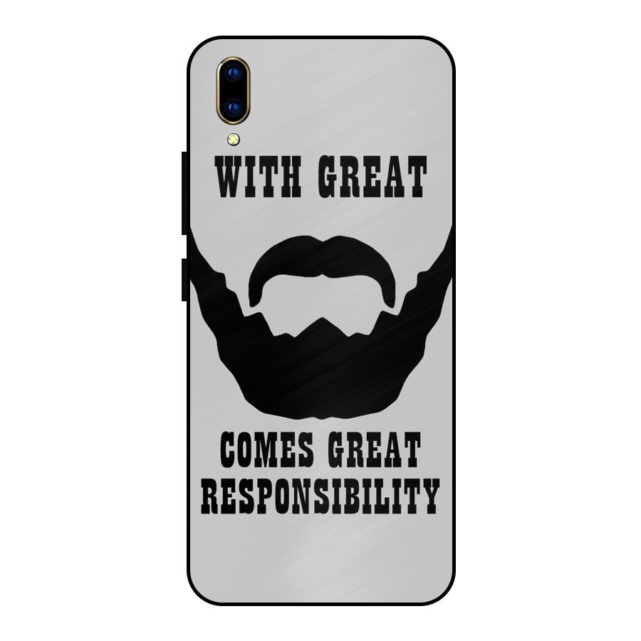 Great Beard Great Responsibility Metal Back Case for Vivo V11 Pro