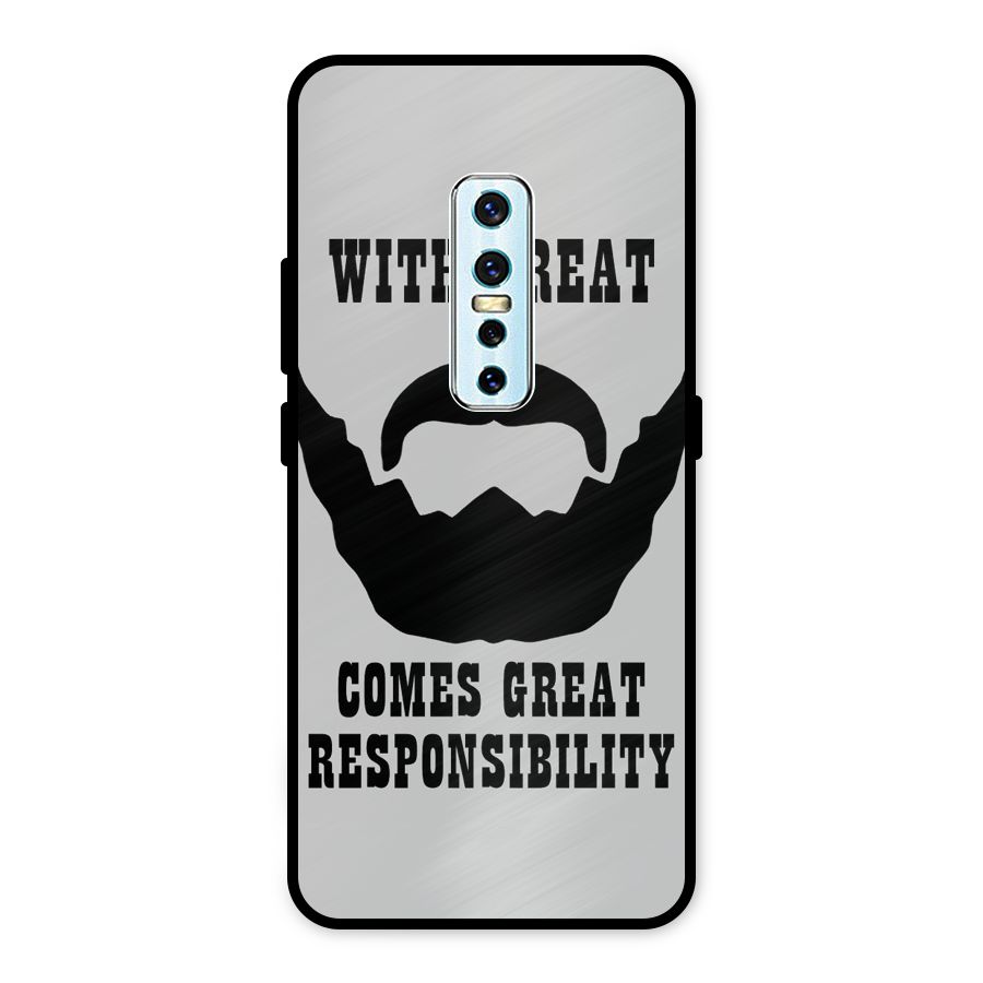Great Beard Great Responsibility Metal Back Case for Vivo V17 Pro