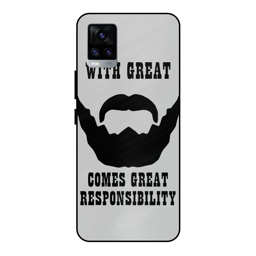 Great Beard Great Responsibility Metal Back Case for Vivo V20 2021