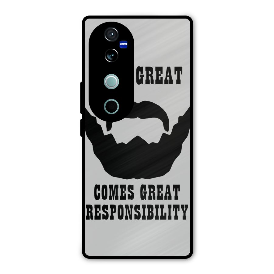 Great Beard Great Responsibility Metal Back Case for Vivo V40