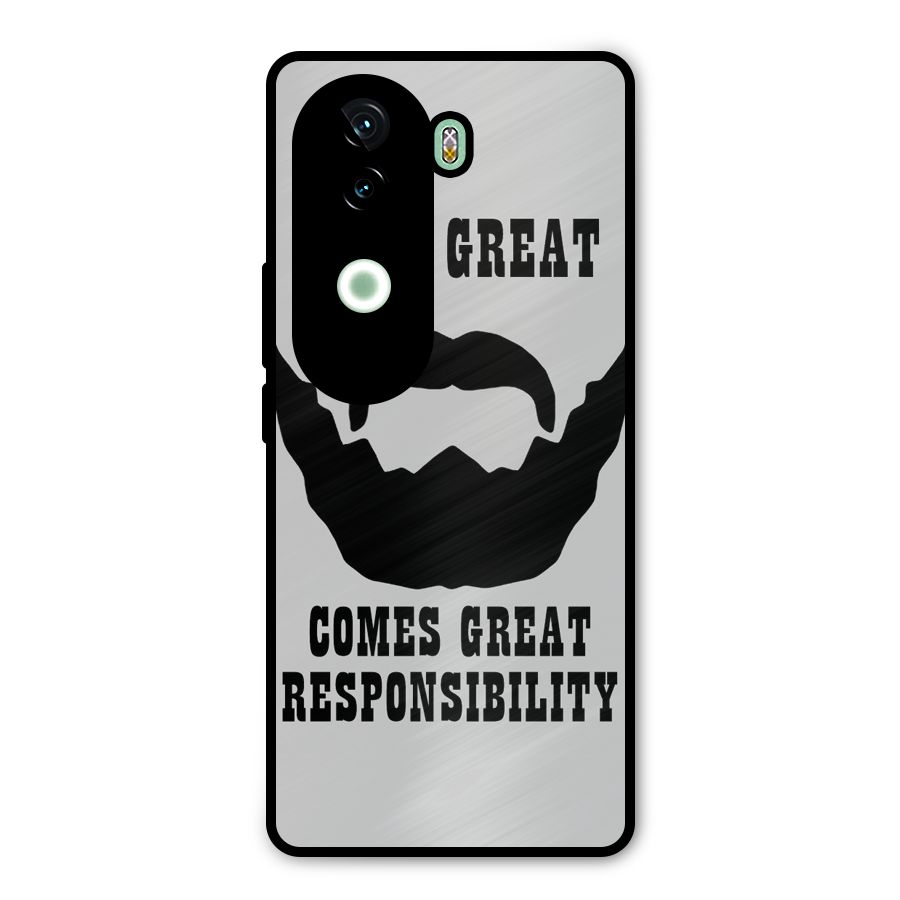 Great Beard Great Responsibility Metal Back Case for Vivo V40e