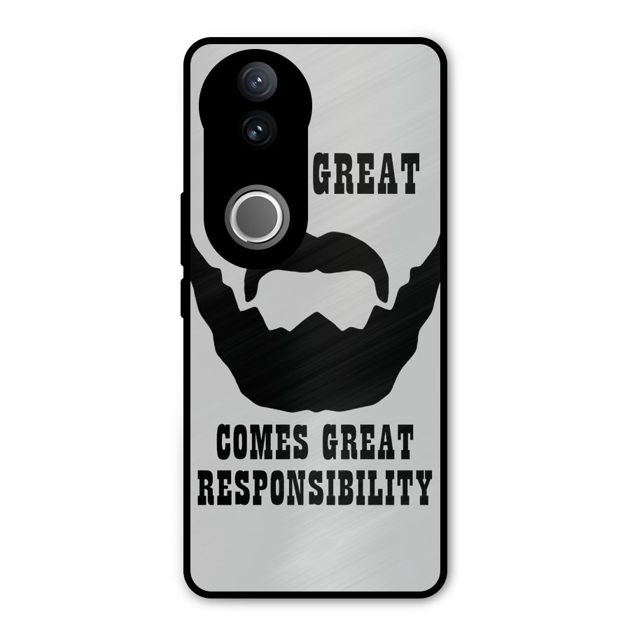 Great Beard Great Responsibility Metal Back Case for Vivo V50e