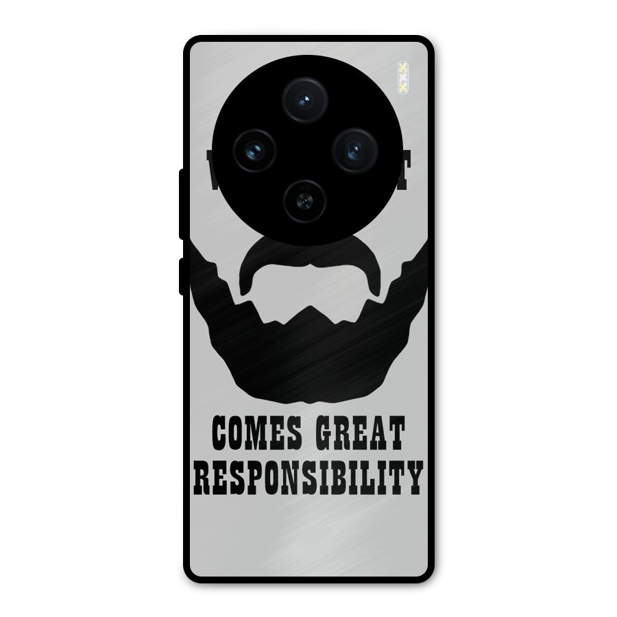 Great Beard Great Responsibility Metal Back Case for Vivo X100