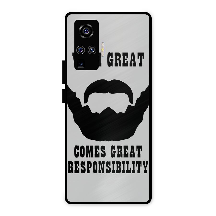 Great Beard Great Responsibility Metal Back Case for Vivo X50 Pro