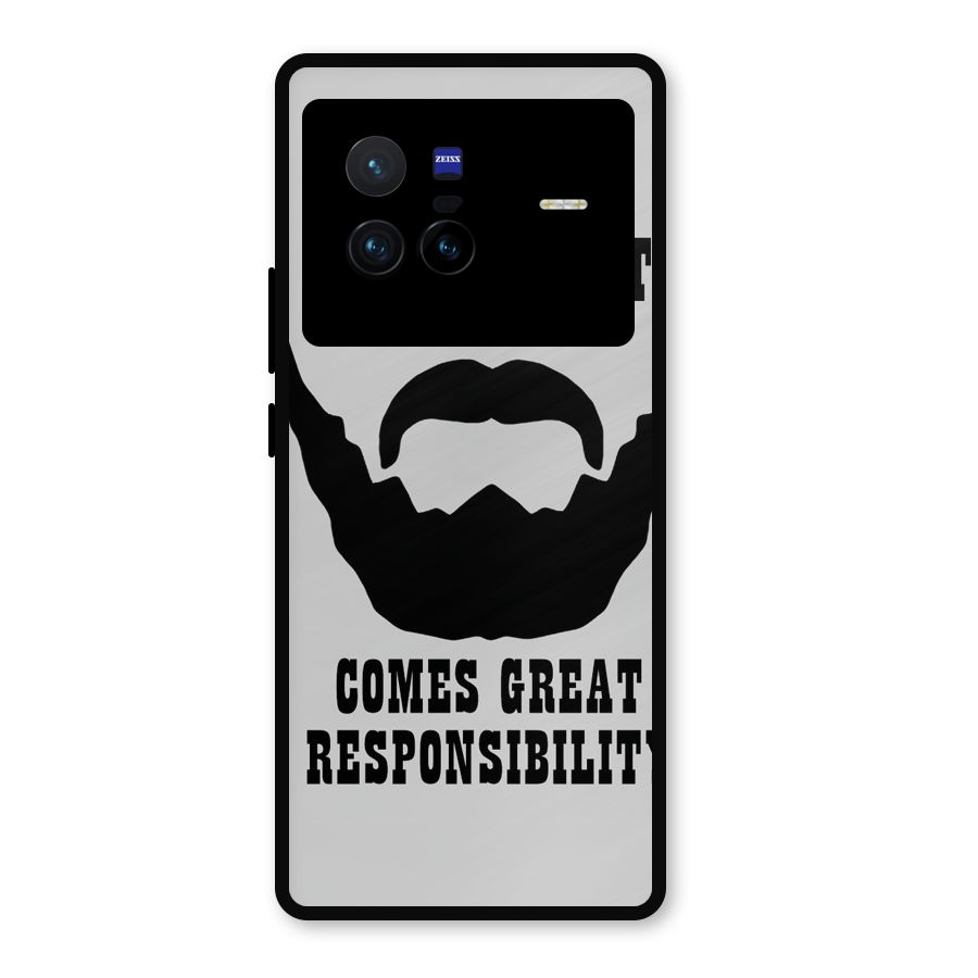 Great Beard Great Responsibility Metal Back Case for Vivo X80