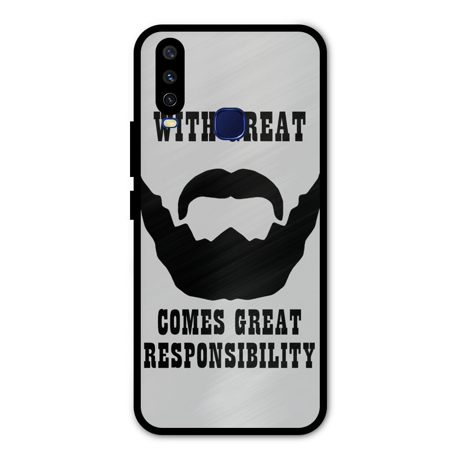 Great Beard Great Responsibility Metal Back Case for Vivo Y12