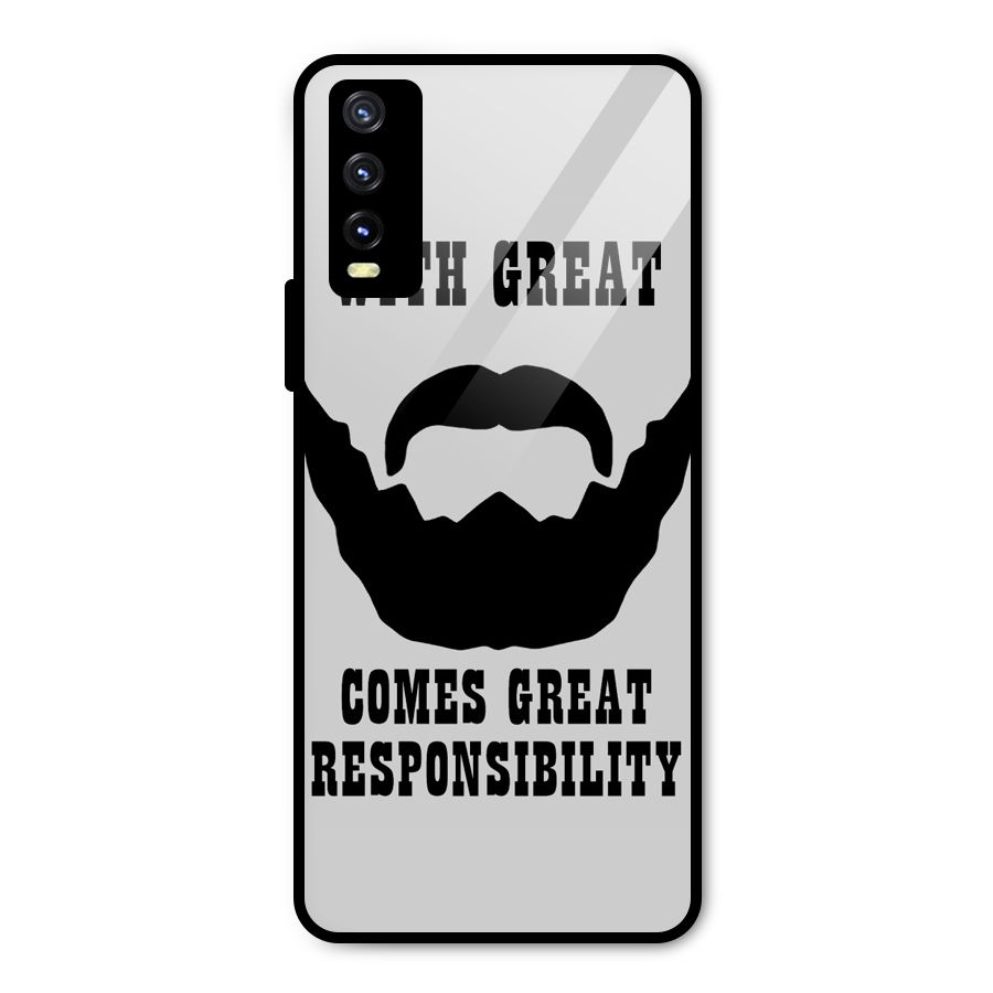 Great Beard Great Responsibility Metal Back Case for Vivo Y20g