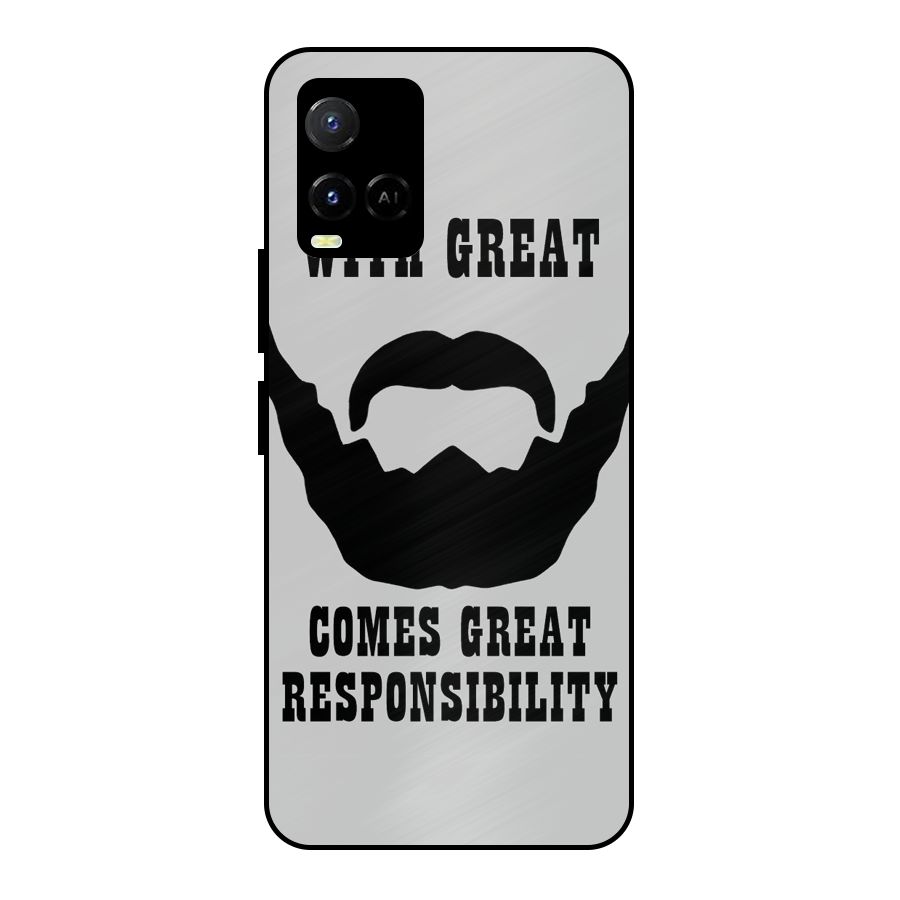 Great Beard Great Responsibility Metal Back Case for Vivo Y21T