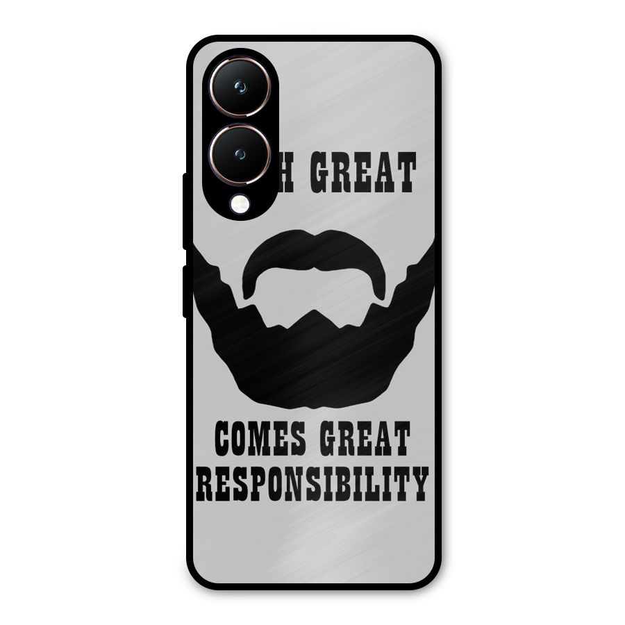 Great Beard Great Responsibility Metal Back Case for Vivo Y28