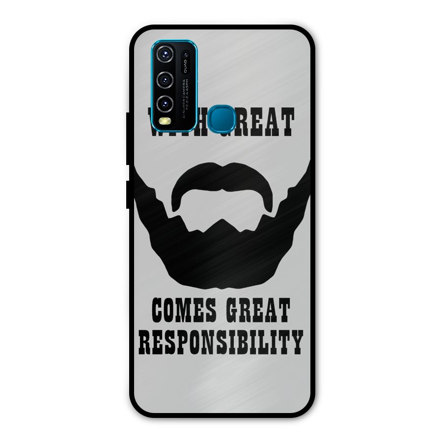 Great Beard Great Responsibility Metal Back Case for Vivo Y30