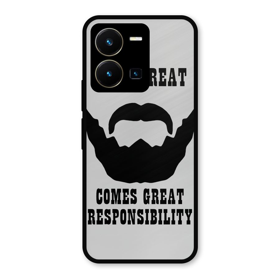 Great Beard Great Responsibility Metal Back Case for Vivo Y35