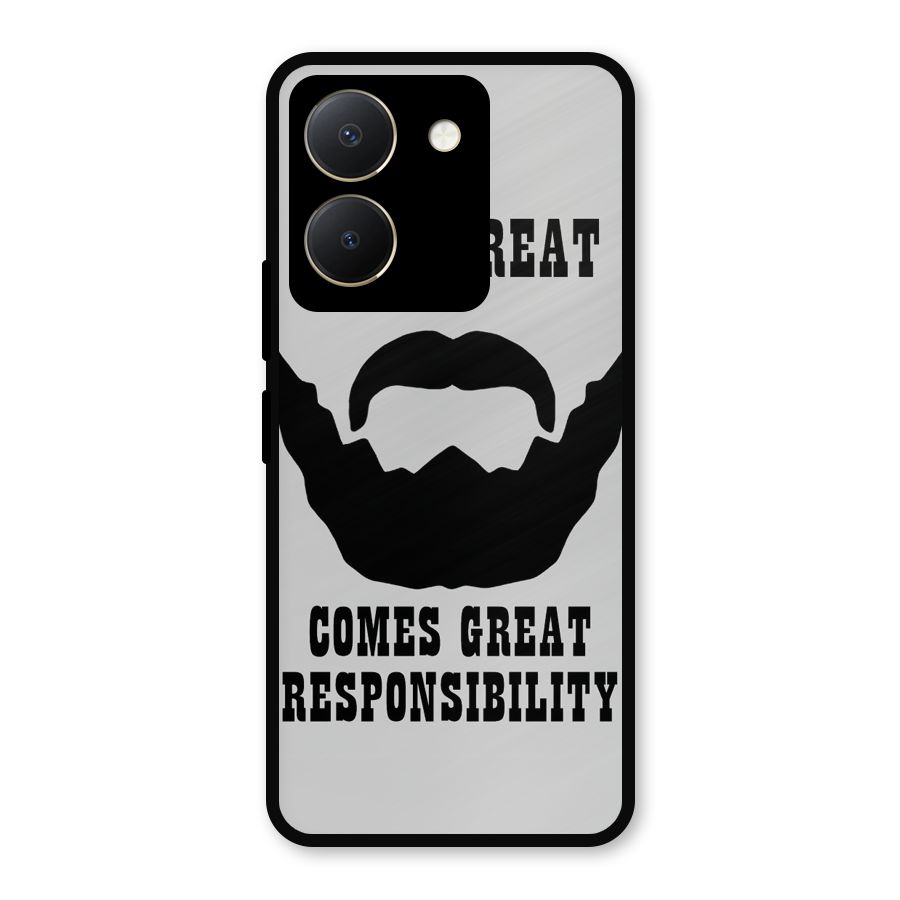 Great Beard Great Responsibility Metal Back Case for Vivo Y36