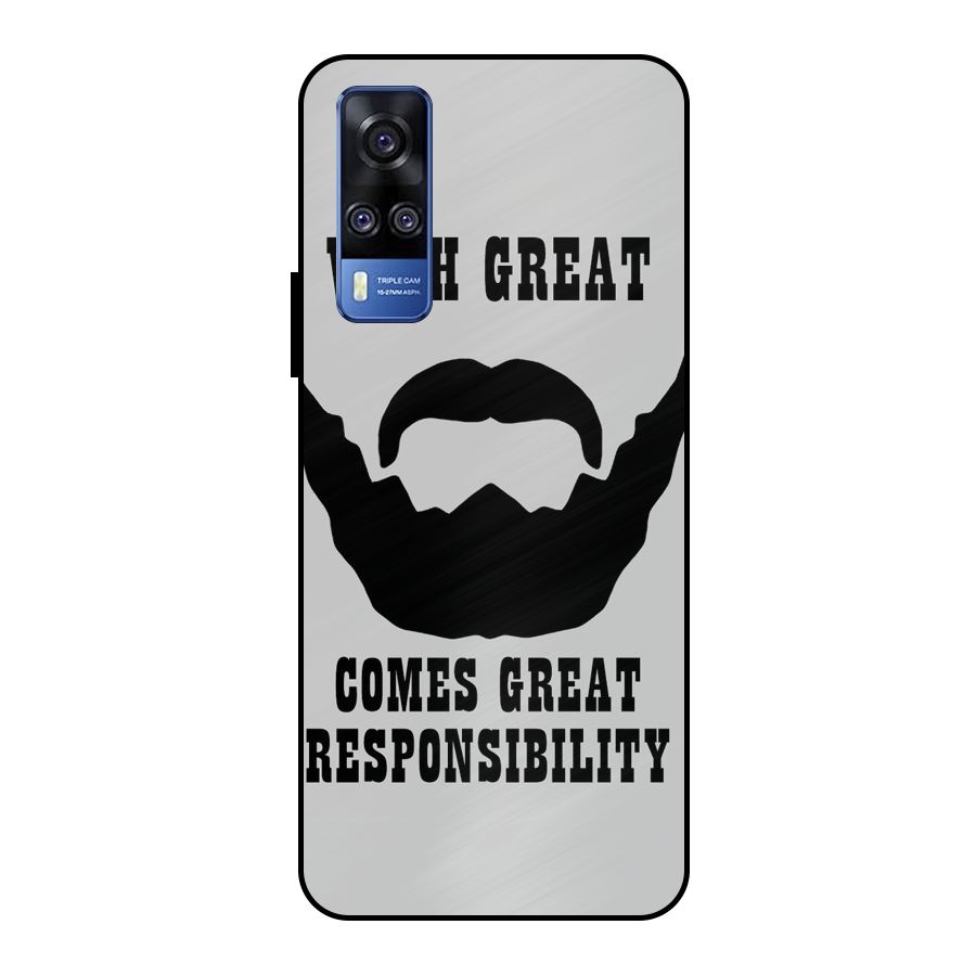 Great Beard Great Responsibility Metal Back Case for Vivo Y51
