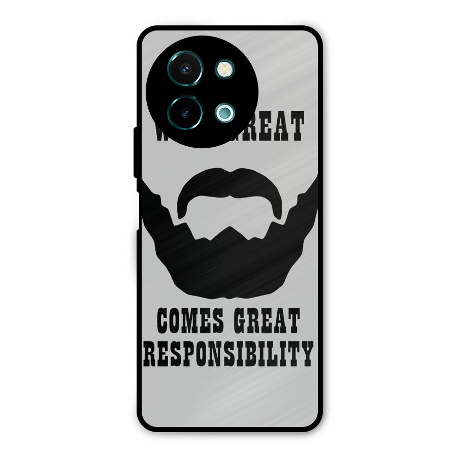 Great Beard Great Responsibility Metal Back Case for Vivo Y58