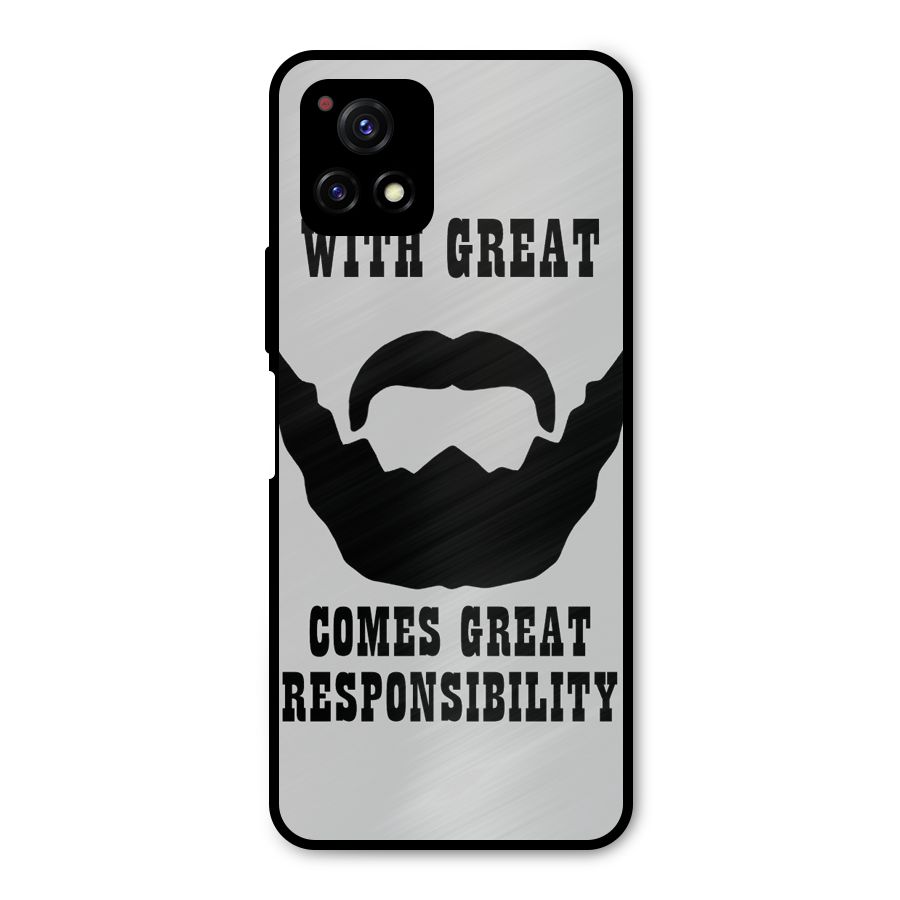 Great Beard Great Responsibility Metal Back Case for Vivo Y72 5G