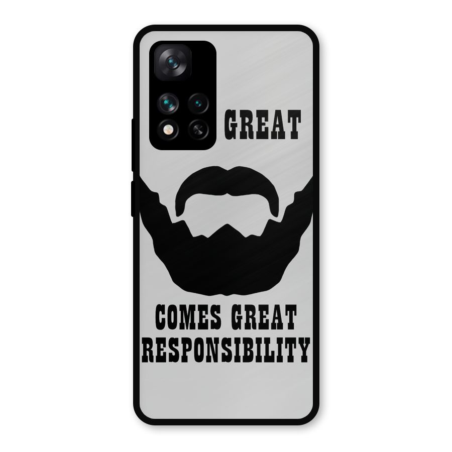 Great Beard Great Responsibility Metal Back Case for Xiaomi 11i Hypercharge 5G