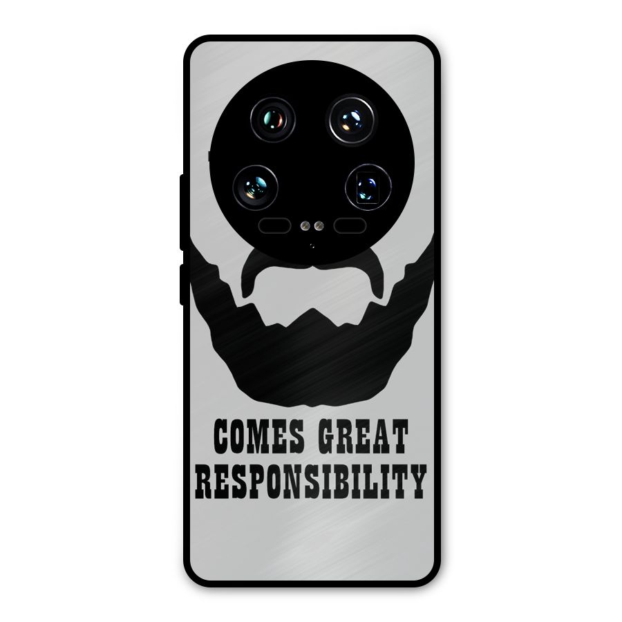 Great Beard Great Responsibility Metal Back Case for Xiaomi 14 Ultra