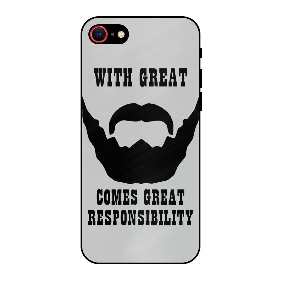 Great Beard Great Responsibility Metal Back Case for iPhone 7
