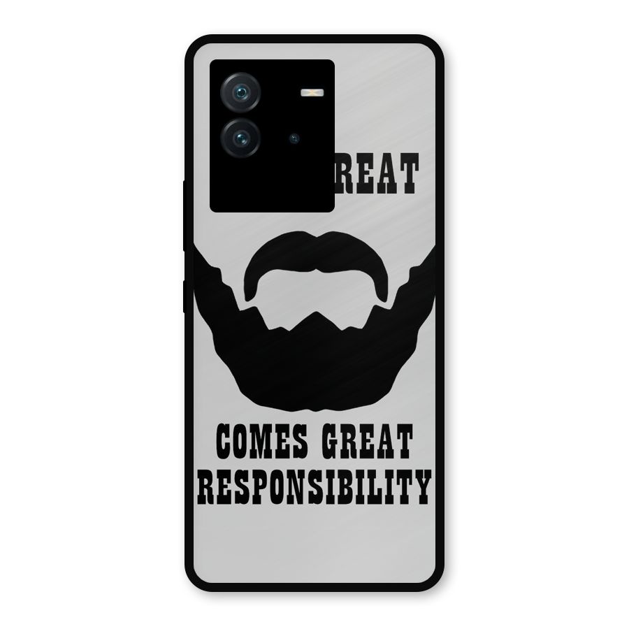 Great Beard Great Responsibility Metal Back Case for iQOO Neo 6 5G